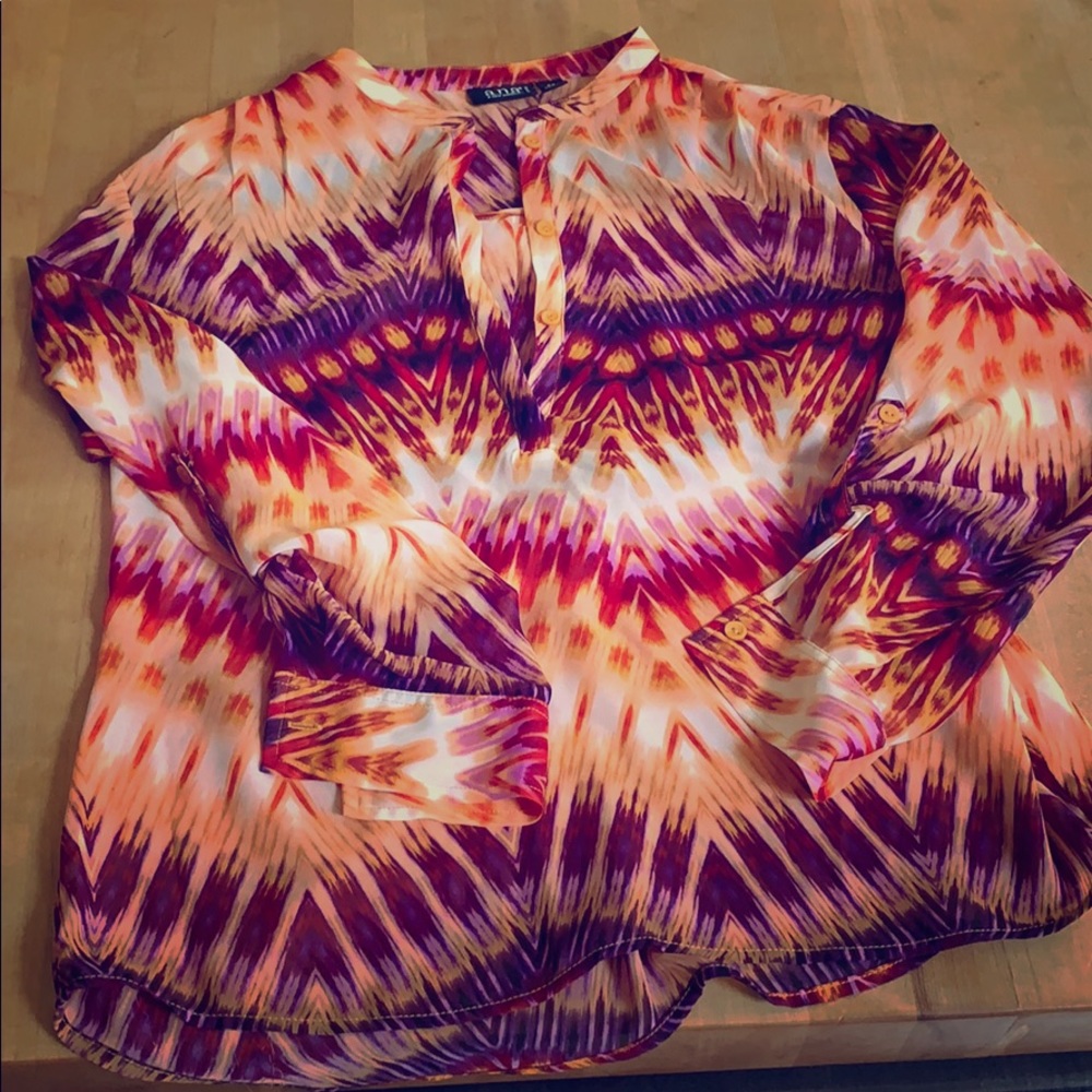 Psychedelic sheer blouse